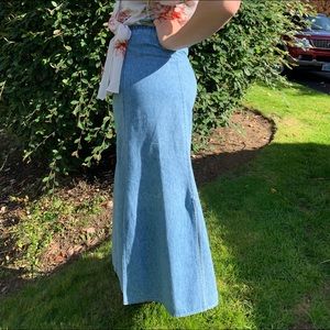 Long Maxi Denim Skirt